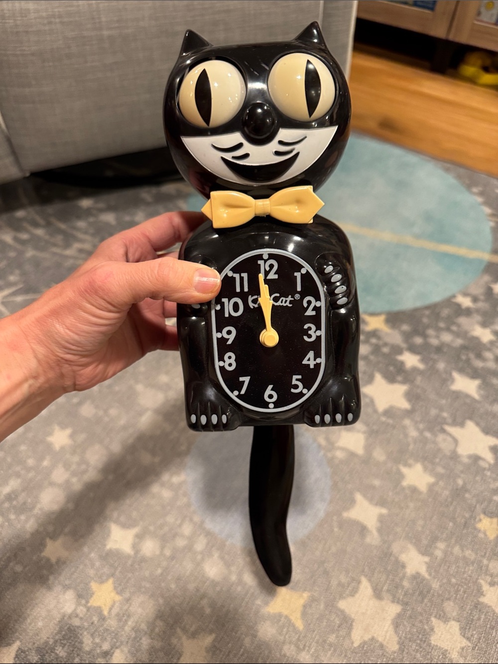 Vintage Black Kit Cat Klock - Picture 1 of 8